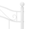 vidaXL Bed Frame without Mattress White Metal 100x200 cm