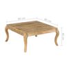 vidaXL Coffee Table 80x80x40 cm Solid Mango Wood