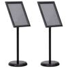 vidaXL Poster Stands 2 pcs Black 45 x 32.7 x 108 cm Aluminium