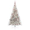 vidaXL Artificial Pre-lit Christmas Tree Silver 210 cm PET