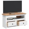 vidaXL Corner TV Cabinet White 93x49x49 cm Solid Pine Panama Range