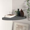 vidaXL Floating Corner Shelf High Gloss Grey 35x35x3.8 cm MDF