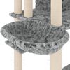 vidaXL Cat Tree with Sisal Scratching Posts Light Grey 191 cm