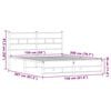 vidaXL Metal Bed Frame without Mattress Brown Oak 150x200 cm King Size