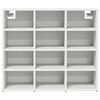 vidaXL Shoe Cabinet with Shelf White 77.5 x 30 x 67 cm Engineered Wood