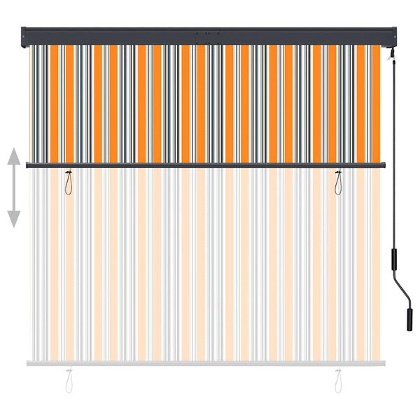 vidaXL Outdoor Roller Blind 160x250 cm Yellow and Blue