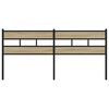 vidaXL Headboard Sonoma Oak 200 cm Iron and Engineered Wood