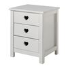 Vipack Nightstand "Amori" 3-drawer Wood White