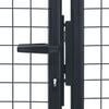 vidaXL Mesh Garden Gate Galvanised Steel 400x75 cm Grey