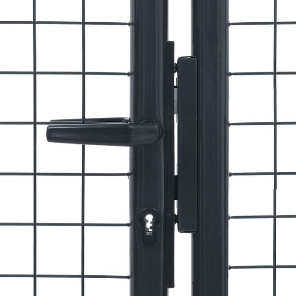 vidaXL Mesh Garden Gate Galvanised Steel 400x75 cm Grey