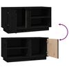 vidaXL TV Cabinet Black 80x35x40.5 cm Solid Wood Pine