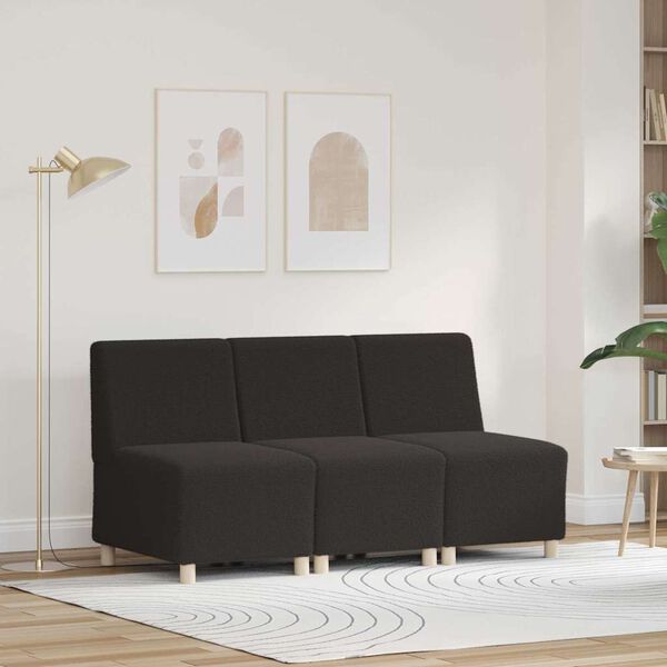 vidaXL Modular Sofa Unit Armless 3 pcs Dark Grey 55 x 74 x 82 cm