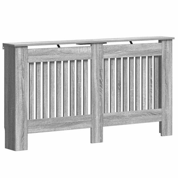 vidaXL Radiator Cover Grey Sonoma 152 x 19 x 81.5 cm Engineered Wood