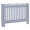 vidaXL Radiator Cover 2 pcs Grey 112 x 19 x 81.5cm Engineered Wood
