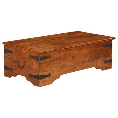 vidaXL Coffee Table Solid Acacia Wood Honey Finish 110x55x35 cm