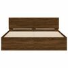 vidaXL Bed Frame without Mattress Brown Oak 140x200 cm