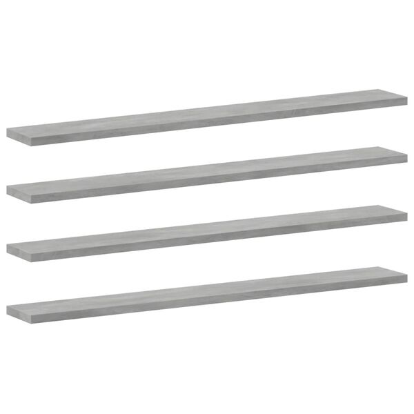 vidaXL Bookshelf Boards 8 pcs Concrete Grey 80x10x1.5 cm Engineered Wood
