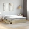 vidaXL Bed Frame with Drawers without Mattress Sonoma Oak 140x200 cm