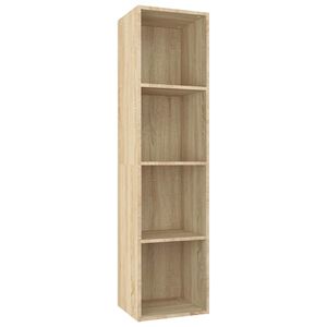 vidaXL Book Cabinet/TV Cabinet Sonoma Oak 36x30x143 cm Engineered Wood