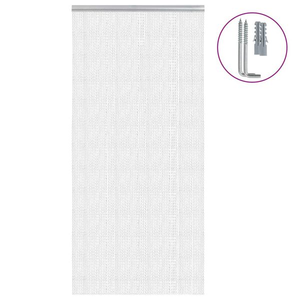 vidaXL Chain Door Fly Screen 100x226 cm Aluminium