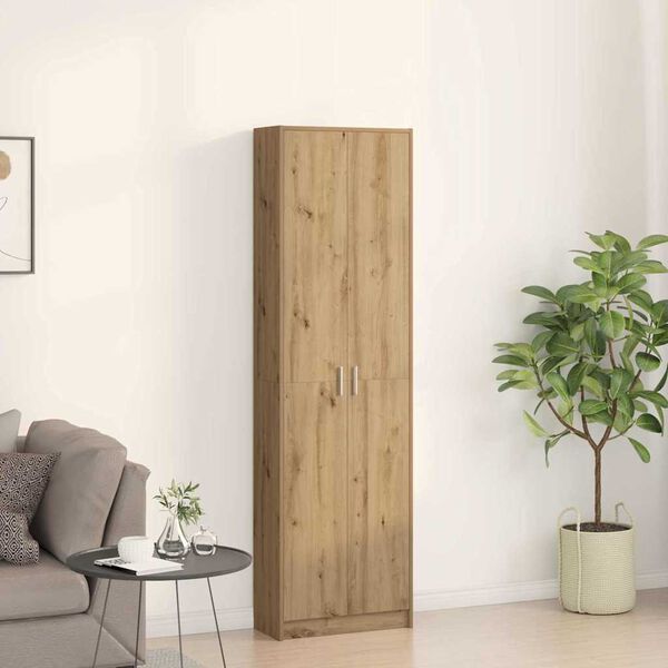 vidaXL Wardrobe with Door Artisan Oak 55 x 25 x 189 cm Engineered Wood