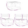 vidaXL 4 Piece Garden Lounge Set White Solid Wood Pine