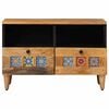 vidaXL TV Cabinet with Drawer Natural 70 x 33 x 46 cm Solid Mango Wood