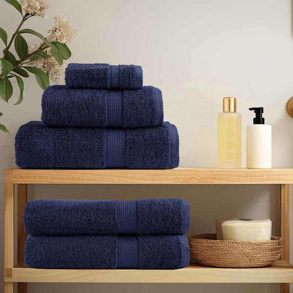 vidaXL Guest Towel SOLUND Navy Blue Cotton
