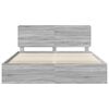 vidaXL Bed Frame Grey Sonoma 180 x 200 cm Solid Pine Wood