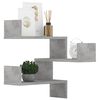 vidaXL Wall Corner Shelf 2 pcs Concrete Grey 40x40x50 cm Engineered Wood