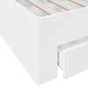 vidaXL Bed Frame with Drawers without Mattress White 180x200 cm Super King