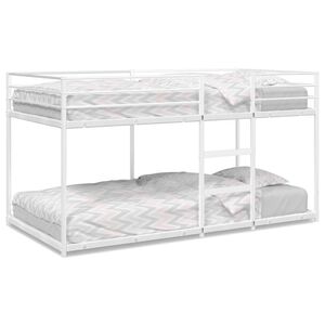 vidaXL Bunk Bed without Mattress White 90x190 cm Steel
