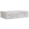 vidaXL Wall Drawer Shelves 2 pcs Concrete Grey 40x23.5x10cm MDF