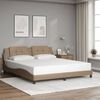 vidaXL Bed Frame without Mattress "Zadar" Cappuccino 180x200 cm Super King Faux Leather