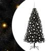 vidaXL Christmas Tree Black 180 cm PVC