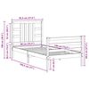 vidaXL Bed Frame without Mattress Single Solid Wood Pine