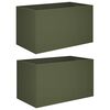 vidaXL Garden Planter 2 pcs Olive Green 80 x 50 x 50 cm