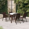 vidaXL 5 Piece Garden Dining Set Brown and Black