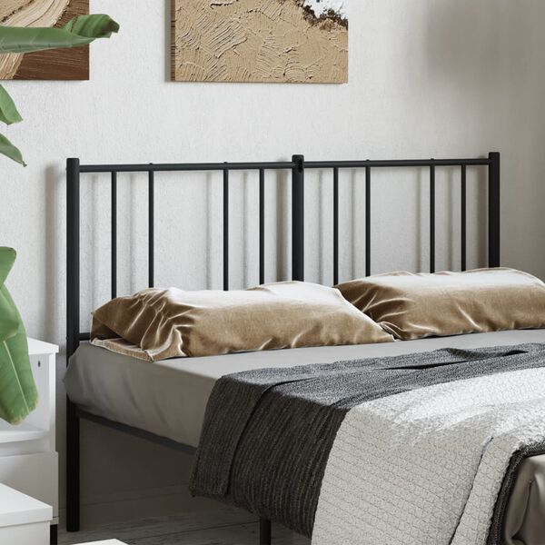 vidaXL Metal Replace Headboard Black 135 cm