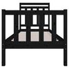 vidaXL Bed Frame without Mattress Black Small Single Solid Wood