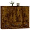 vidaXL Highboards 3 pcs Smoked Oak Engineered Wood