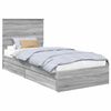 vidaXL Storage Bed Grey Sonoma 90 x 200 cm Engineered Wood