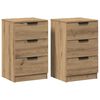 vidaXL Bedside Cabinets 2 pcs Artisan Oak 40x36x65 cm Engineered Wood