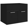 vidaXL Sink Cabinet Black 60x38.5x46 cm Engineered Wood