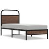 vidaXL Bed Frame without Mattress 75x190 cm Brown Oak Engineered Wood