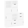 vidaXL Side Cabinets 5 pcs "ODDA" White 40x24x79 cm Solid Wood Pine