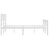 vidaXL Metal Bed Frame without Mattress with Footboard White 160x200cm