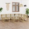 vidaXL 8 Piece Garden Lounge Set Green Impregnated Pinewood