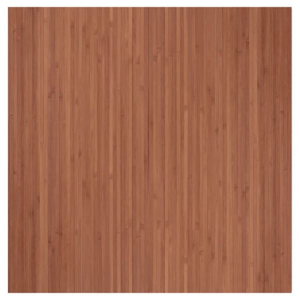 vidaXL Rug Square Brown 100x100 cm Bamboo