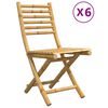 vidaXL Folding Chairs 6 pcs 43x54x88 cm Bamboo